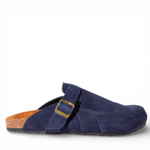Men Navy Chamois Wedges #5070