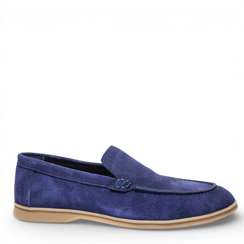 Men Navy Chamois Shoes #5080
