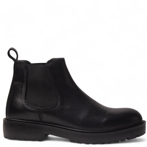 Men Black Leather HalfBoot #5090