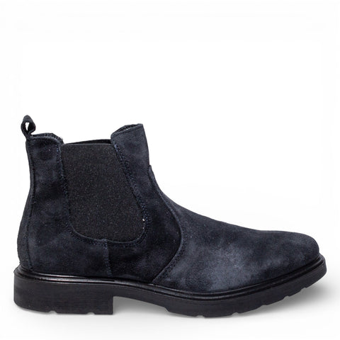 Italian Men DarkBlue Chamois HalfBoot #5100