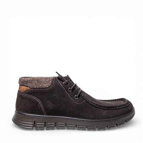 Italian Men Brown Chamois HalfBoot #5111