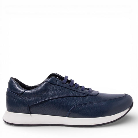 Men Navy Leather Shoes #5118