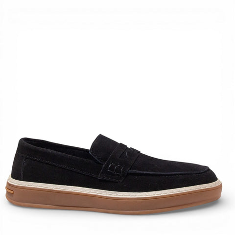 Men Black Chamois Espadrilles #5133
