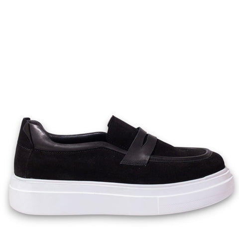 Men Black Chamois Espadrilles #5160