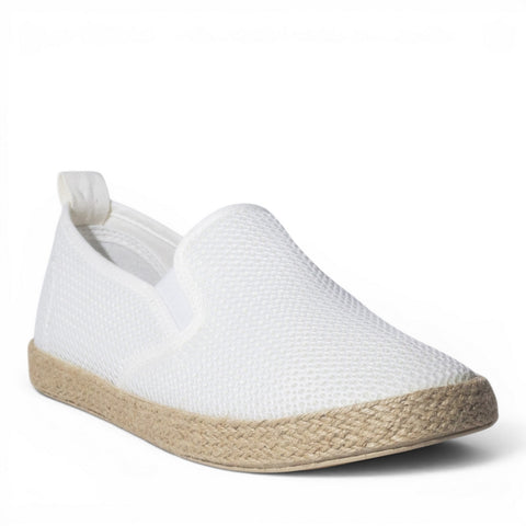 Europeon Union Men White Cloth Espadrilles #5205