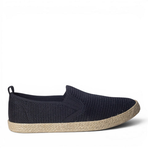 Europeon Union Men Black Cloth Espadrilles #5206