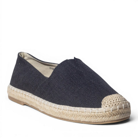 Europeon Union Men Black Cloth Espadrilles #5208