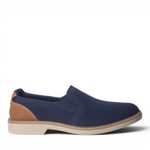 Italian Men Navy Cloth Shoes #5213