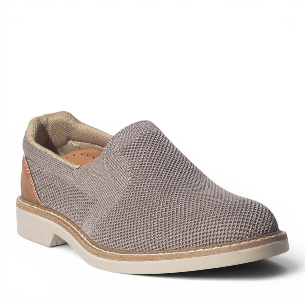Italian Men Beige Cloth Shoes #5214
