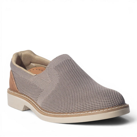 Italian Men Beige Cloth Shoes #5214