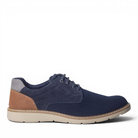 Italian Men Navy Cloth Shoes #5219