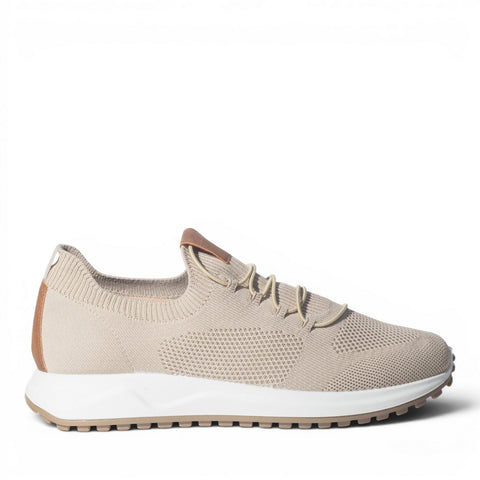 Italian Men Beige Cloth Shoes #5221
