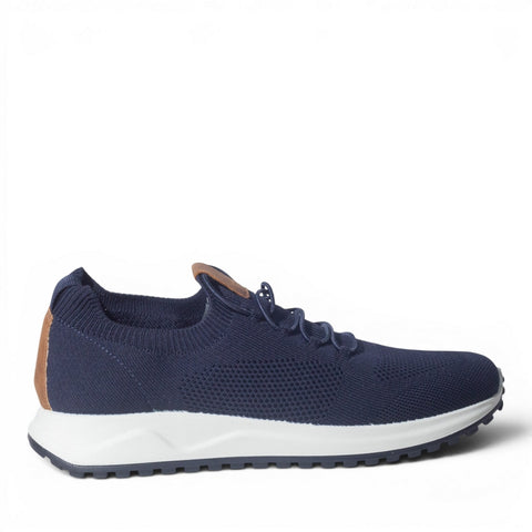 Italian Men Navy Cloth Shoes #5222