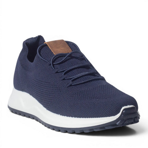 Italian Men Navy Cloth Shoes #5222