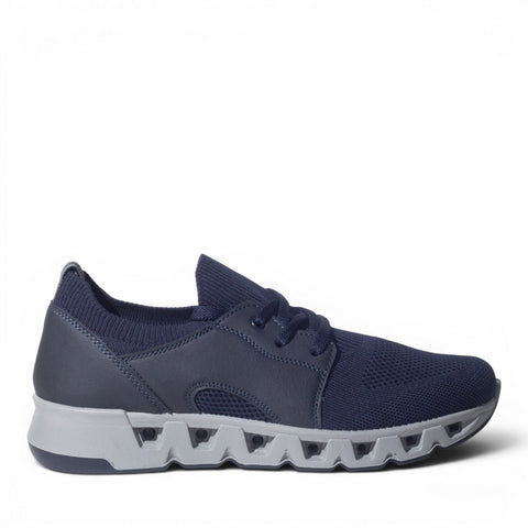 Italian Men Navy Cloth Shoes #5223