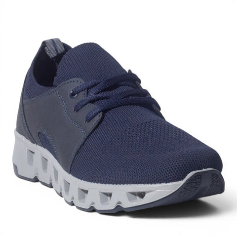 Italian Men Navy Cloth Shoes #5223