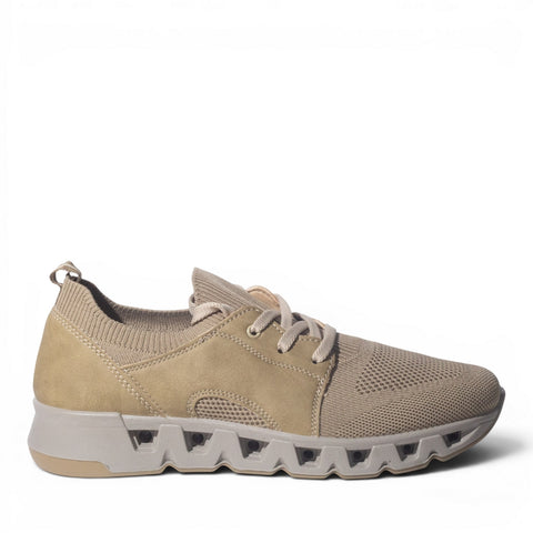 Italian Men Beige Cloth Shoes #5224