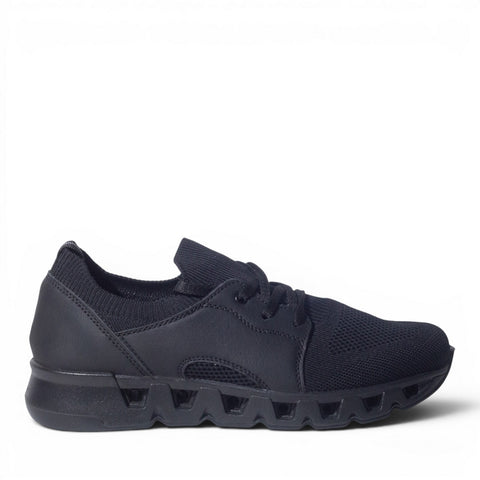 Italian Men Black Cloth Shoes #5225
