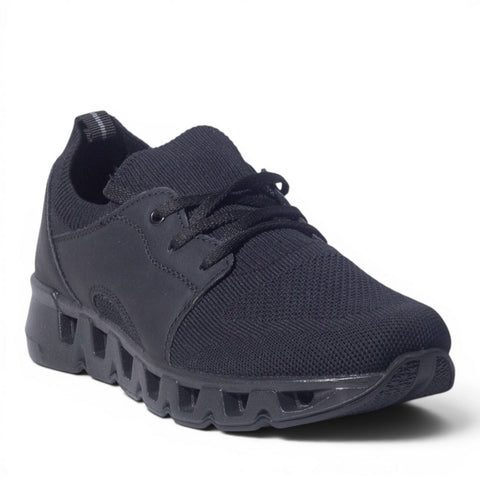 Italian Men Black Cloth Shoes #5225