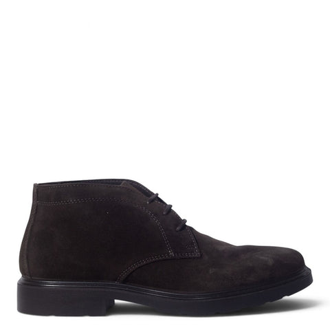 Italian Men Brown Chamois Half Boot #5256