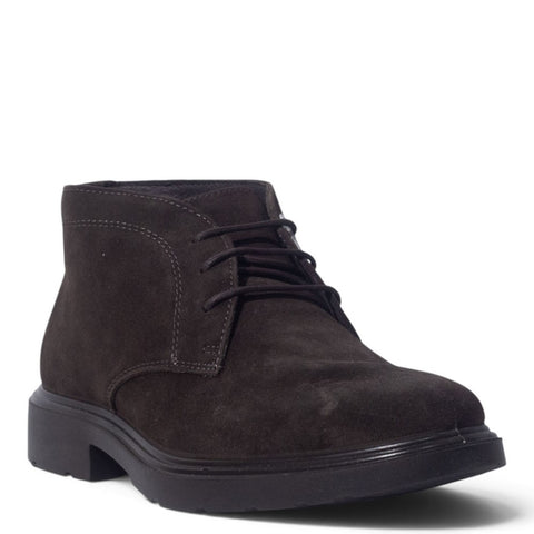 Italian Men Brown Chamois Half Boot #5256