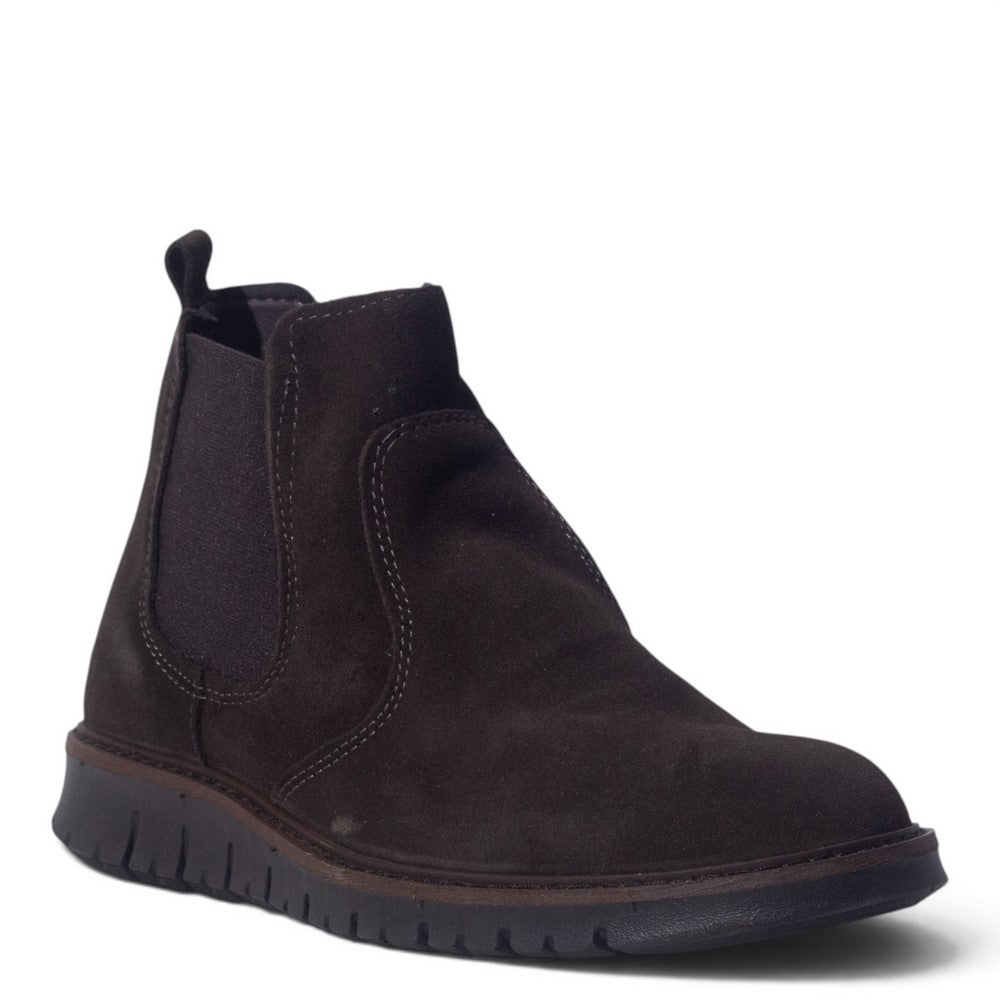 Italian Men Brown Chamois Half Boot #5263
