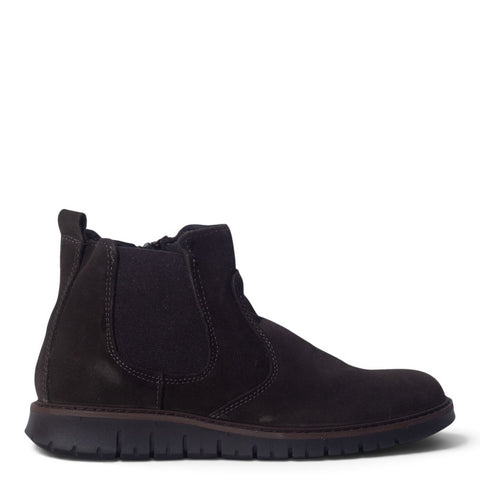 Italian Men Brown Chamois Half Boot #5263