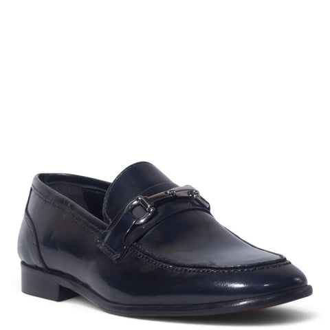Italian Men Navy Vernis Leather Shoes #5268