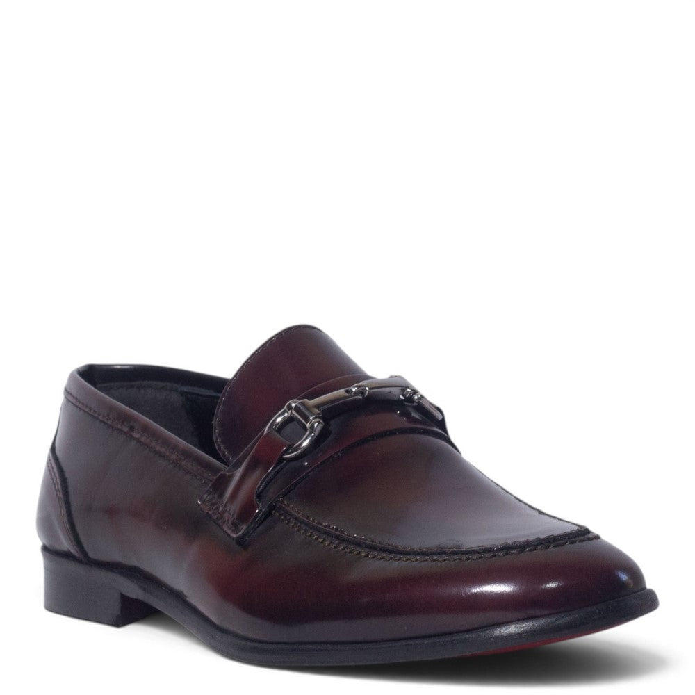Italian Men Maroon Vernis Leather Shoes #5269