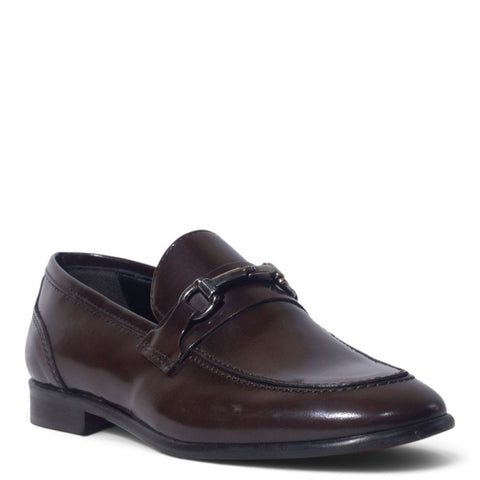 Italian Men Brown Vernis Leather Shoes #5270