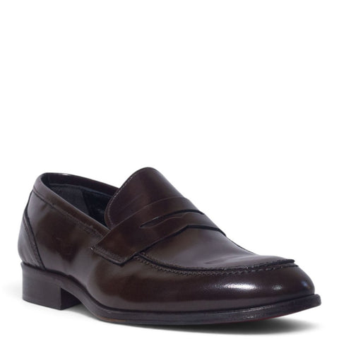 Italian Men Brown Vernis Leather Shoes #5272