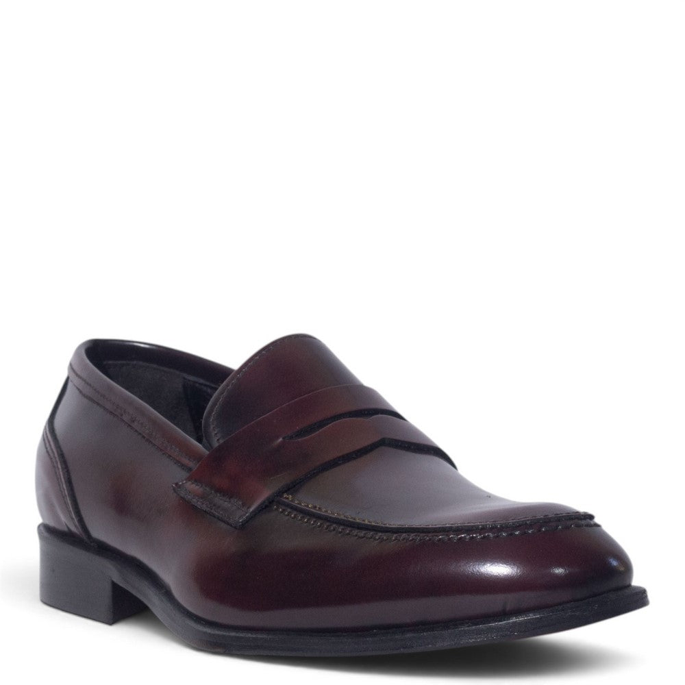 Italian Men Maroon Vernis Leather Shoes #5273