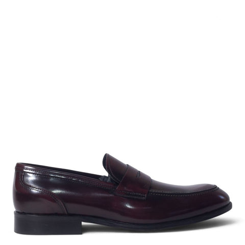 Italian Men Maroon Vernis Leather Shoes #5273