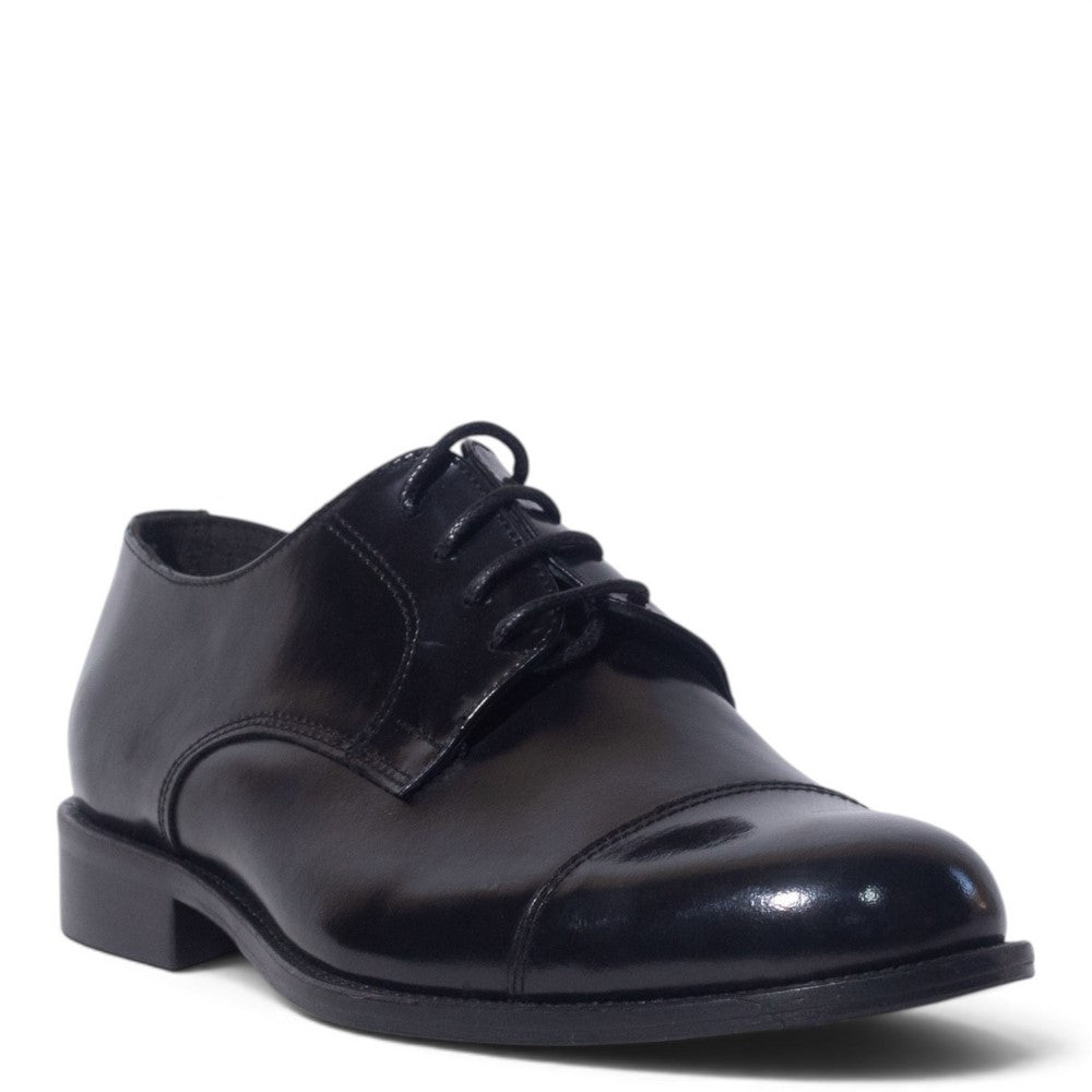 Italian Men Black Vernis Leather Shoes #5277