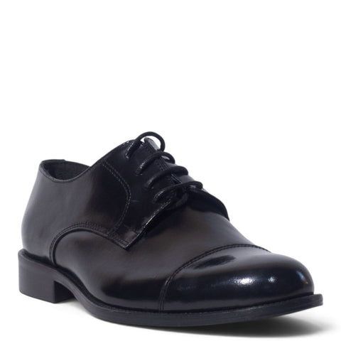 Italian Men Black Vernis Leather Shoes #5277