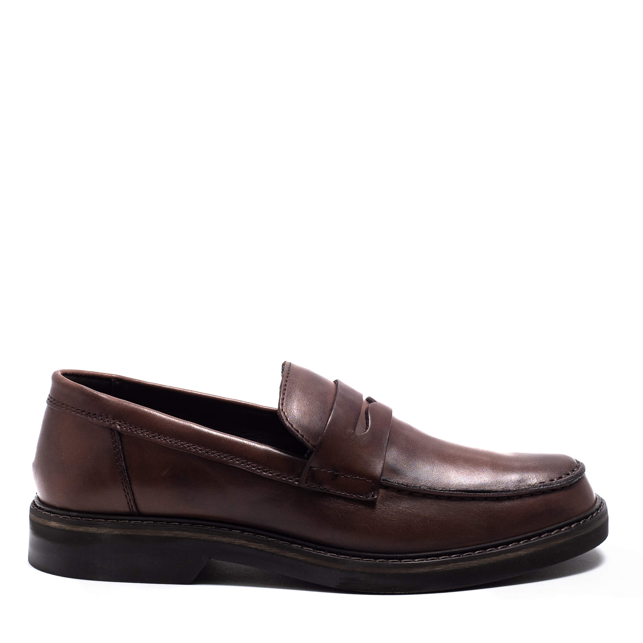 Italian Men Brown Leather Shoes #3823 - Scarpa Egypt